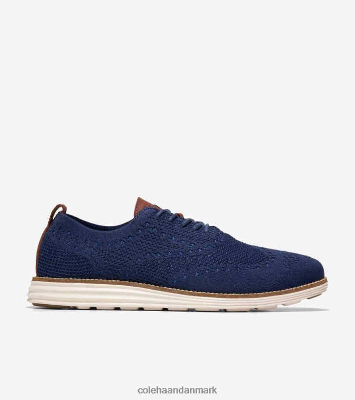 Cole Haan originalgrand vingespids oxford marineblå stitchlite-elfenben PPZZ2D391 Mænd fodtøj