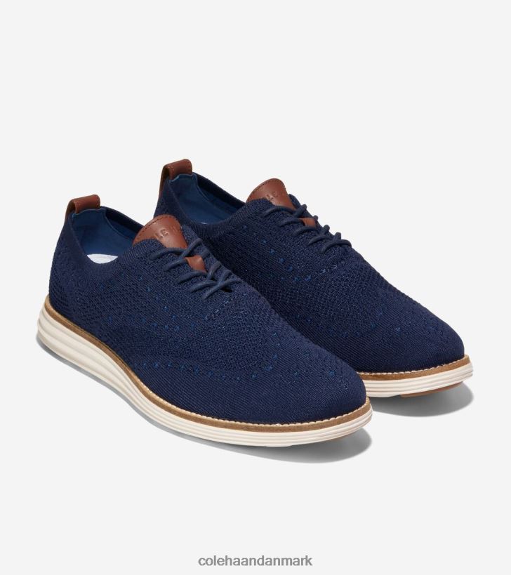 Cole Haan originalgrand vingespids oxford marineblå stitchlite-elfenben PPZZ2D391 Mænd fodtøj