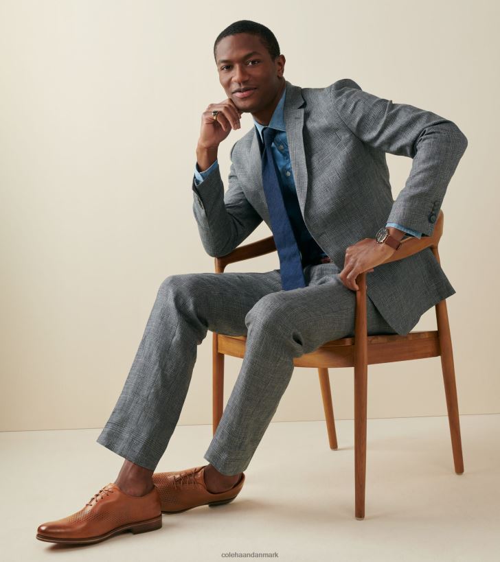 Cole Haan washington grand laser vingespids oxford britisk brunt læder PPZZ2D420 Mænd fodtøj