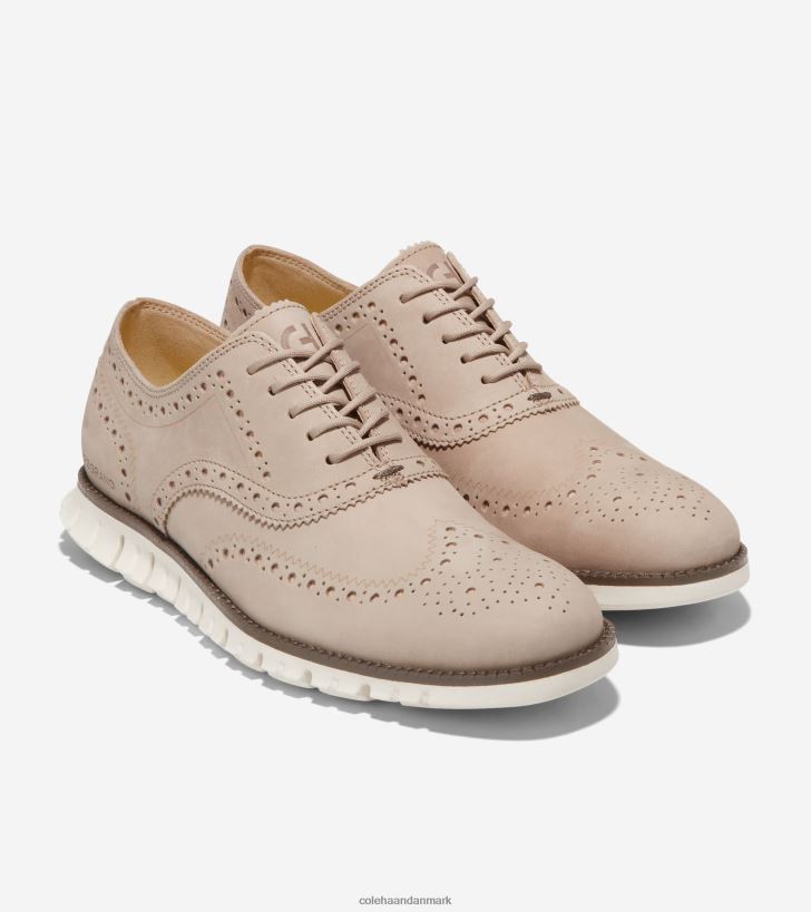 Cole Haan zerogrand vingespids oxford klit nubuck-trøffel-elfenben PPZZ2D394 Mænd fodtøj