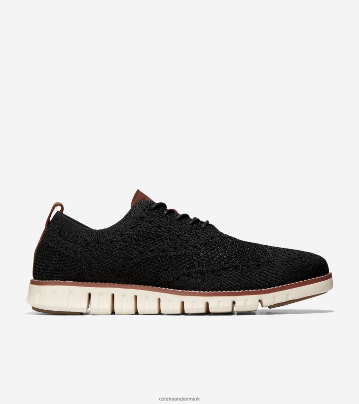 Cole Haan zerogrand vingespids oxford sort stitchlite-elfenben PPZZ2D429 Mænd fodtøj