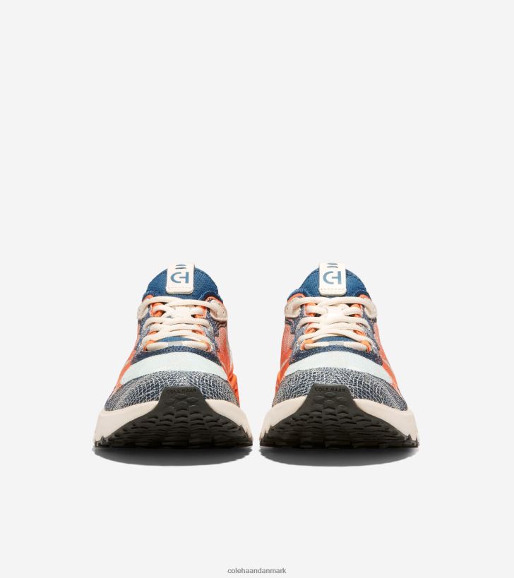 Cole Haan 5.zerogrand embrostitch løbesko fenrik blå-nektarin-elfenben PPZZ2D460 Mænd fodtøj