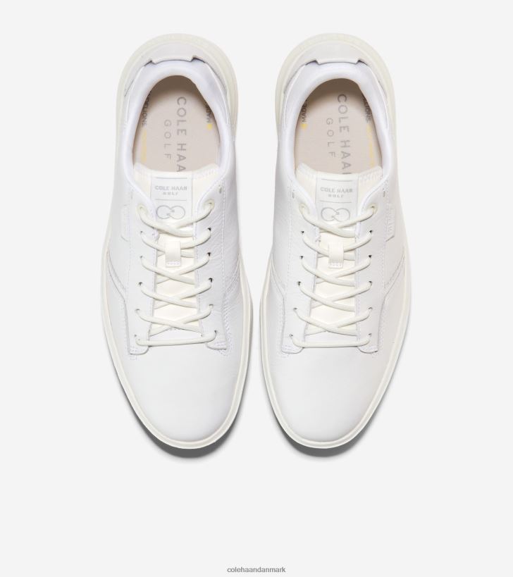Cole Haan grandpro crew golfsko hvidt læder-aventurin PPZZ2D405 Mænd fodtøj