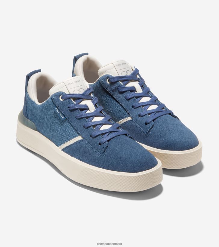 Cole Haan grandpro crew sneaker fenrik blå-elfenben PPZZ2D307 Mænd fodtøj