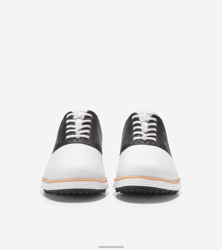 Cole Haan original grand sadel golfsko hvid-sort krokodilletryk PPZZ2D470 Mænd fodtøj