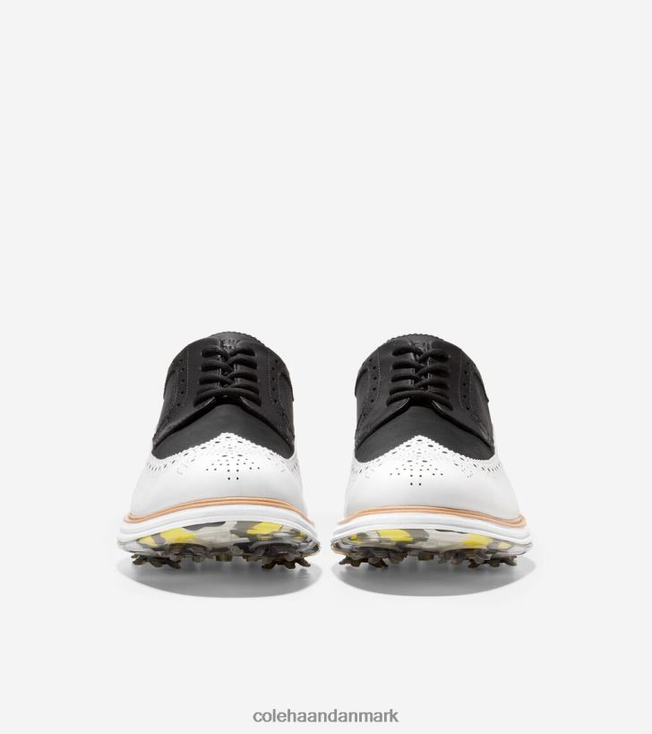 Cole Haan originalgrand tour golfsko sort-optisk hvid PPZZ2D484 Mænd fodtøj