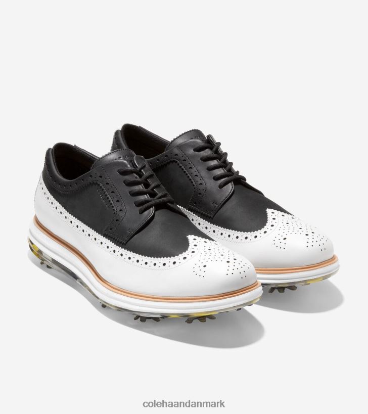 Cole Haan originalgrand tour golfsko sort-optisk hvid PPZZ2D484 Mænd fodtøj