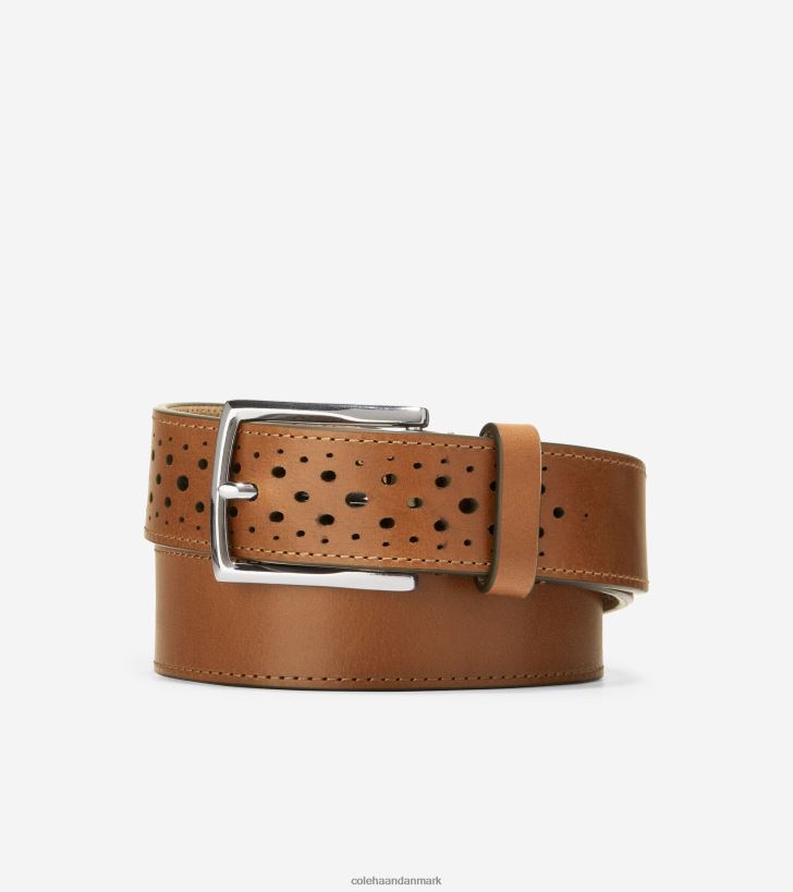 Cole Haan 32 mm washington perforeret bælte britisk tan PPZZ2D568 Mænd tilbehør