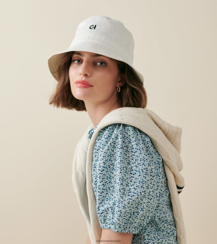Cole Haan bomulds bøttehat optik hvid PPZZ2D501 Mænd tilbehør