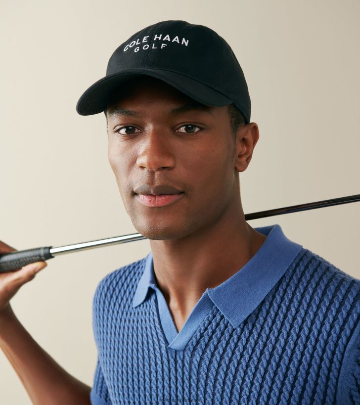 Cole Haan golfhat i bomuld sort PPZZ2D502 Mænd tilbehør
