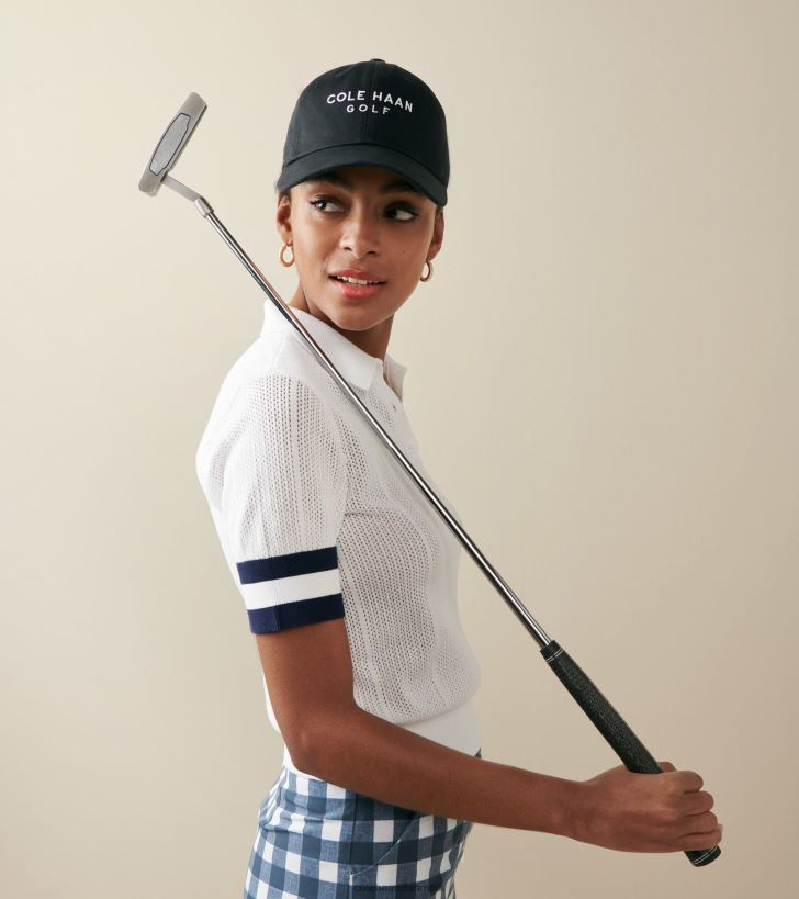 Cole Haan golfhat i bomuld sort PPZZ2D502 Mænd tilbehør