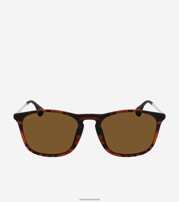 Cole Haan retro firkantede solbriller skildpadde print PPZZ2D583 Mænd tilbehør