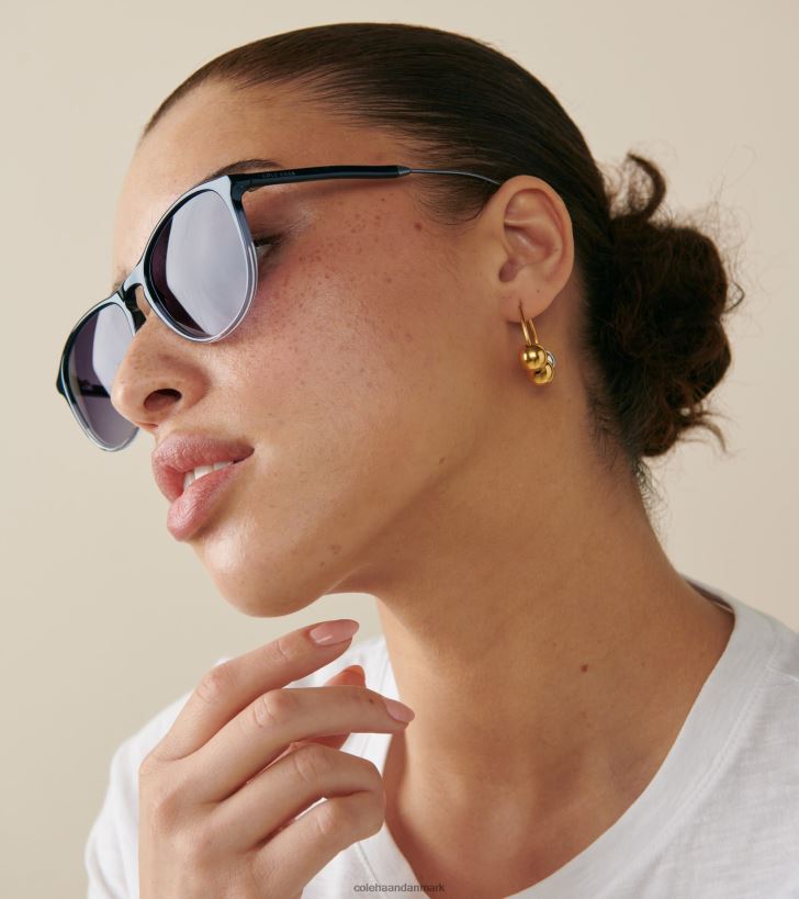 Cole Haan retro ovale solbriller sort PPZZ2D533 Mænd tilbehør